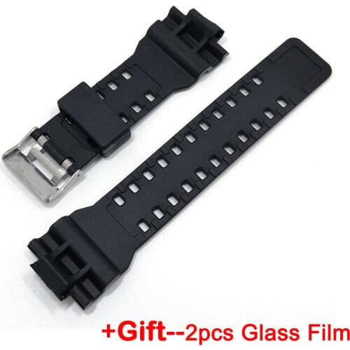 Silicone Bracelet Strap Sport Diving For Casio G Shock GA100 GA110 GD120 GA-100C Men Rubber Watch Band Suitable For Casio