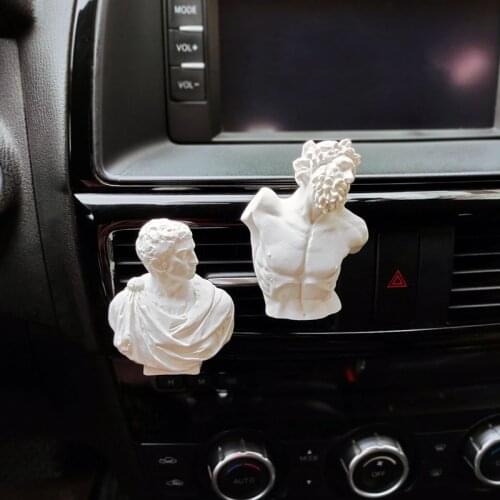 Greek Mythology Art Statue Car Air Freshener King of The Gods Mini Plaster Statue Car Perfume Clip Auto Accessories Interior