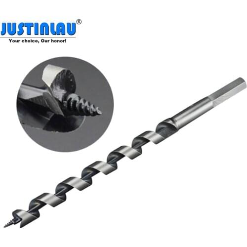JUSTINLAU Diameter6/8/10/12MM Length 230mm Extra Long Point High-carbon Steel Wood Drill Bit Woodworking Tools