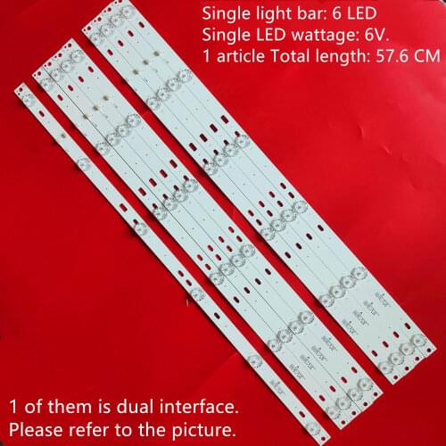 LED Backlight strip 6 LED JS-D-JP5510-B61EC E55DU1000
