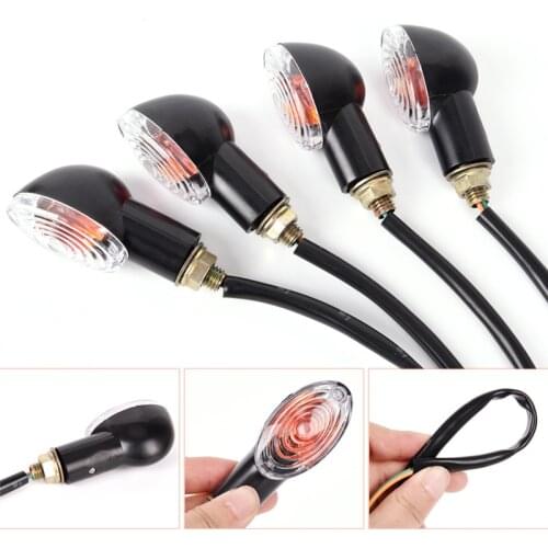 2Pcs LED Light Indicator Blinker Handle Bar End Handlebar Popular Motorcycle Turn Signal