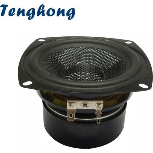 Tenghong 1pcs 4Inch Bass Speaker 4/8Ohm 30W Fiberglass Woven Basin Waterproof Speaker Unit Lawn Bathroom Bluetooth Loudspeaker
