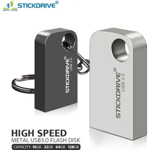 Super mini 3.0 USB Flash Drive 128GB 64GB 32GB USB3.0 High Speed Mini Pen Drive 16GB PenDrive 8GB For PC/Laptops with keyring