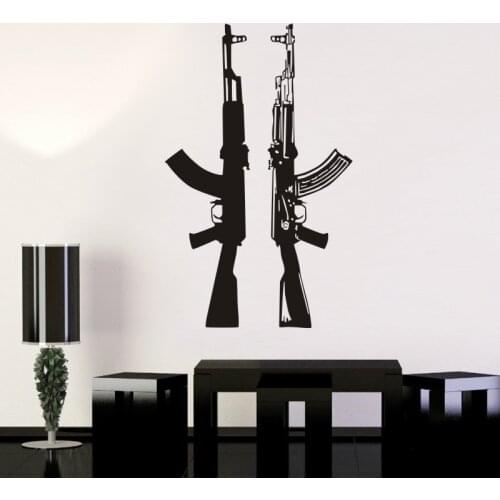 Rifle AK47 Sticker Posters Vinyl Wall Decals Pegatina Decor Mural Freedom is not Free Rifle Sticker Gun Decal