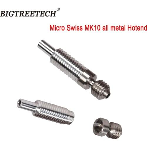High Quality Micro Swiss MK10 Hotend Kit All metal MK10 Heat Break Throat for J-Head Hotend Mk10 Nozzle 3D Printer Parts