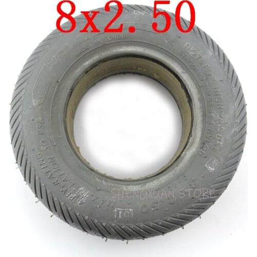 8x 2.50 solid tires explosion-proof tyres for 3 Wheel Scooter 4 Wheel Scooter Lawn Mower General Purpose 8-Inch tyres
