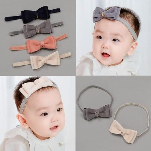1/2pcs/Set High Quality Baby Plush Double Bows Headband Elastic Toddlers Infants Velvet Hairbands Kids Hair Accessories