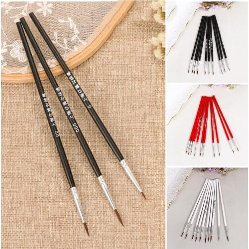 10Pcs Nail Art Painting Brush Fine Hand Painted Thin Hook Line Pen Art Supplies Drawing Art Pen Nylon Brush Painting Pen Diy Too