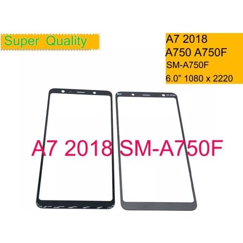10Pcs/lot Touchscreen For Samsung Galaxy A7 2018 A750 A750F SM-A750F Touch Screen Front Glass Panel Outer Glass Lens NO LCD