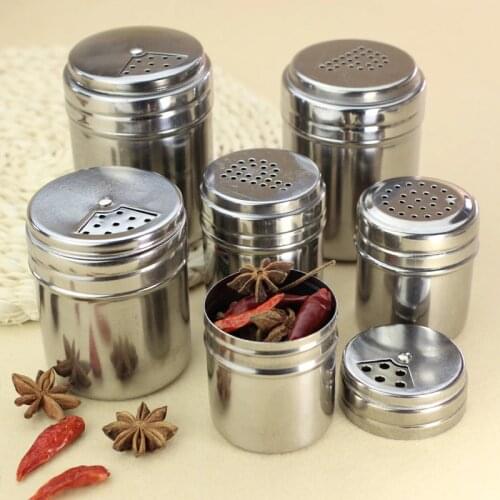 Flavoring Spray Bottle Cruet Can Stainless Steel Cooking Roast Meat Cruet Restaurant Turntable Pepper And Paprika Shaker 3pcs