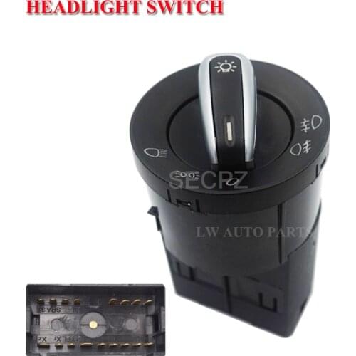 3BD 941 531 For VW Golf / Jetta / Bora Mk4 Passat B5 / B5.5 Polo 9N / 9N3 Lupo New Beetle T5 Chrome Headlight switch