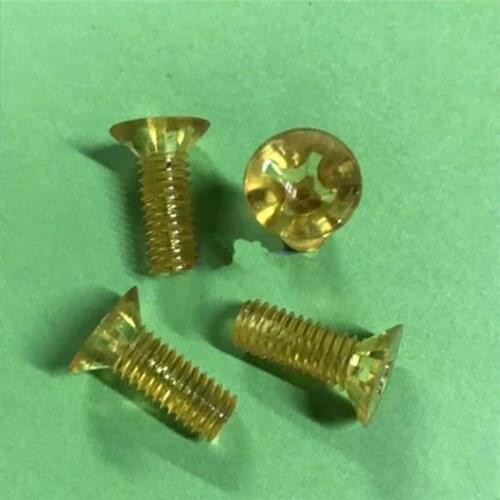 5pcs M6x12/16mm PEI high temperature resistance Cross countersunk head Plastic Insulation flame retardant Phillips Flat screw