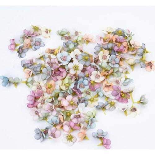 50pcs Daisy Head Flower Mini Silk Artificial 2CM Daisy Home Decoration Wedding Decoration DIY Garland Headdress Artificial Flowe