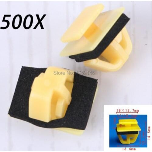 500PCS Rocker Moulding Clip Nylon Fastener Buckle With Sealer for Hyundai 87758-35000 Accent, Santa Fe & Tiburon 1995