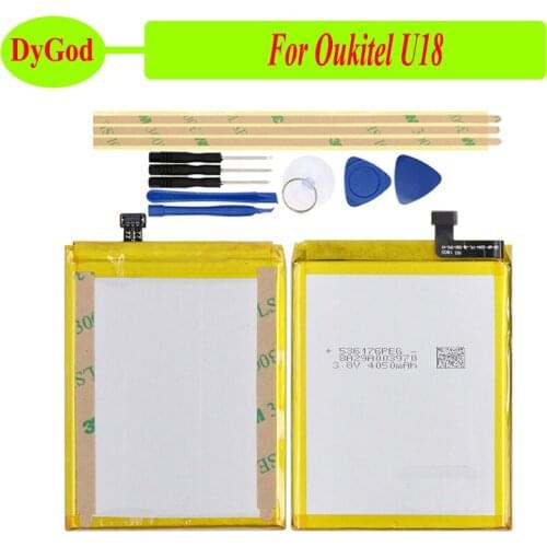 DyGod 4050mAh for Oukitel U18 Battery Replacement Batteries Bateria For Oukitel U18 Smart Phone+tools