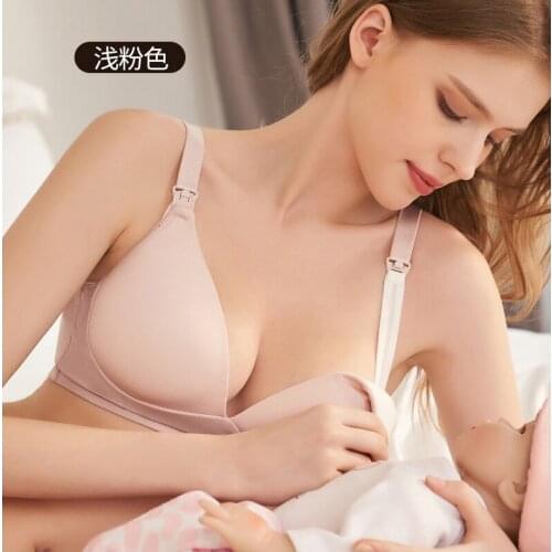 Nursing bra, feeding without steel ring, gather cotton milk, pregnant woman underwear, cotton comfortable bra, thin section