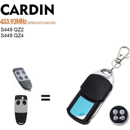 CARDIN S449 QZ2 QZ4 Garage Remote Control Rolling Code CARDIN S476 TX2 TX4 Fixed Code Gate Door Opener Cloing 433MHz 433.92 New