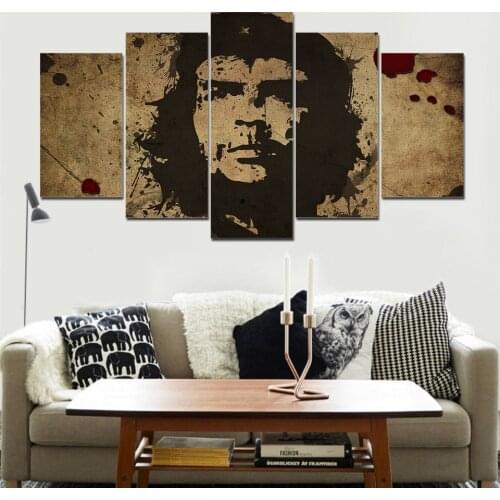No Framed Canvas 5Pcs Che Guevara Decorative Prints Wall Art Posters Home Decor Picture Accessories Room Decoration Paintings