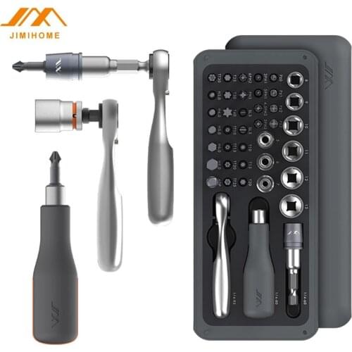 JIMI 41 IN 1 Screwdriver Set S2 Magnetic Bits Ratchet Wrench Screwdrivers Kit DIY Household Repair Tool