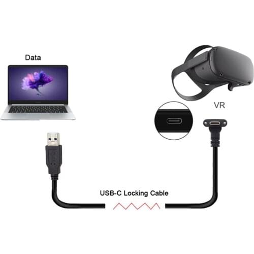 1/3/5/8M USB Type C Data Transfer Fast Charge Cable for Oculus Quest Link Support for Steam VR Quest Type-C to 3.1 Data Cable