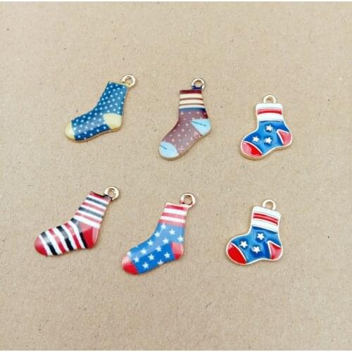 Korean Jewelry Accessories Christmas Socks Pendant Accessories Pendant Earrings Necklace Pendant diy material