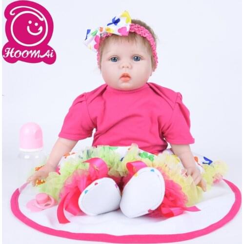 22"Newborn Baby Doll Cloth Body Realistic Fashion Baby Doll Toy For Childrens Day Kid Birthday Gifts Babe Reborn Baby Doll 55cm