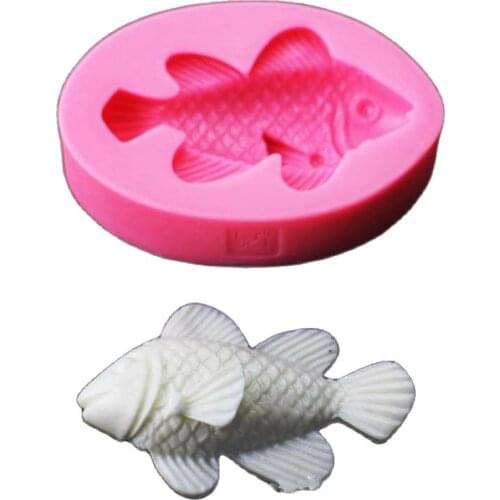 Cute Fish Fondant Chocolate Pudding Silicone Mold 3D Silicone Cooking Tool Cake Tool Cake Tool H702