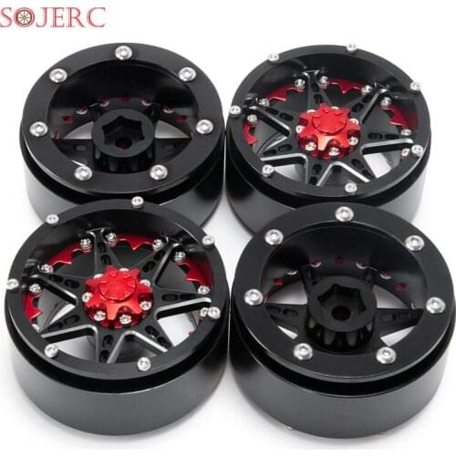 1:10 simulation climbing car 2.2 inch metal wheels TEX4 SCX10 RR10 ghost 90048 90046 aluminum alloy lock tire model wheel hub