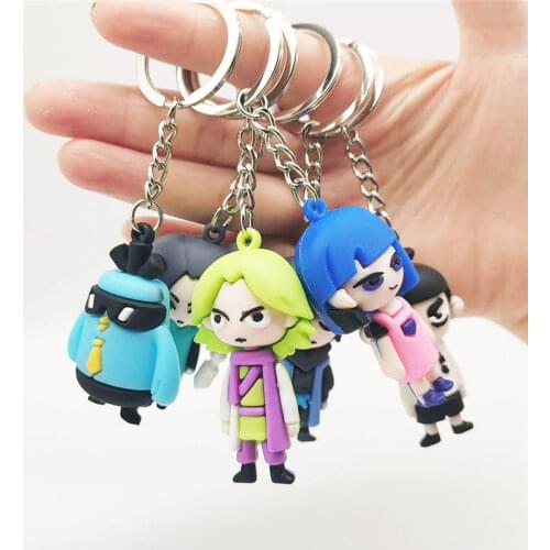 Cartoon Doll Toys Anime Scissor Seven Keychain Pvc Soft Glue Pendant Hand Office Decoration Model Toy Childrens Birthday Gift