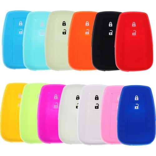 Soft Car Key Silicone Protective Case Cover Housing Protector for Toyota Prius Crown - Various Colors