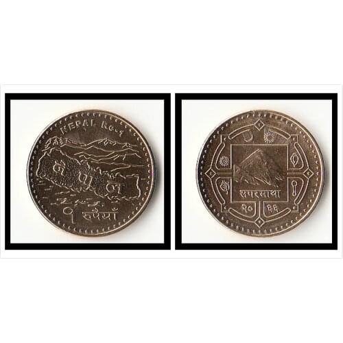 Nepal 1 Rupee Coins Asia New Original Coin Unc Collectible Edition Real Rare Commemorative Random Year