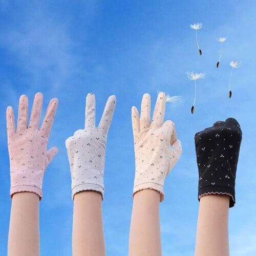 New Anti-slip Breathable Gloves Cotton Cycling Driving Gloves Fingerless Gloves Spring Summer Stretch Sunscreen Half Finger