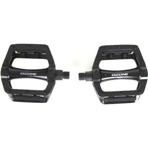 Par de pedales de aluminio para bicicleta con reflectantes ideales para la práctica de MTB.Superficie rugosa