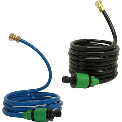 PU Tube Watering Tube Line with Connector and Nozzle Irrigation Hose for Garden Plants Fast Cooling 5L/min
