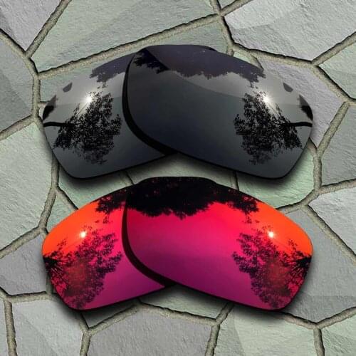 Grey Black&Violet Red Sunglasses Polarized Replacement Lenses for Oakley Fives Squared