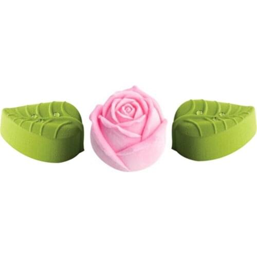 6 Cavity Flowers Shape Silicone Mold Leaves Shape Silicone Mold Rose Flowers Silicone Mousse Cake Mold Cake Decorating Tools