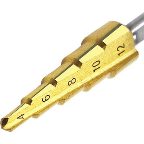 Step Drill Tool Tapered Drill High Speed Steel Hole Cutter DIY Metal Wood Power Tool Triangular Shank Auger Pagoda Drill New
