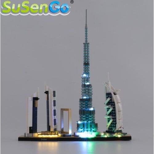 SuSenGo LED Light kit For 21052 Architecture Dubai Skyline Collection , (Model Not Included)