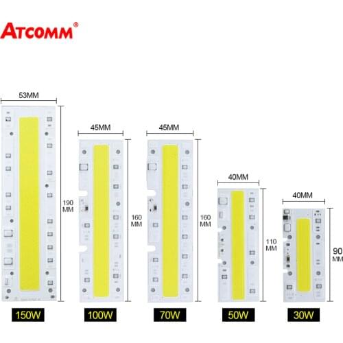 LED Light Matrix 30W 50W 70W 100W 150W 110V 220V High Power Smart IC COB LED Chip Lamp Diode Array Outdoor Floodlight Spotlight