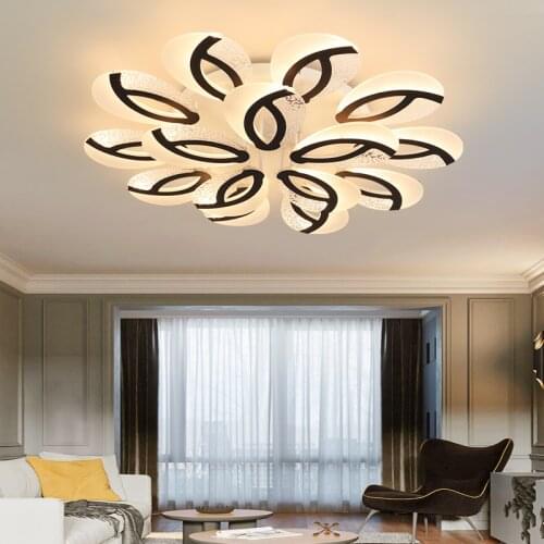 New LED Chandelier Living Room Bedroom Home Chandelier Modern Decoration LED Ceiling Chandelier Leaf-shaped Interior Lighting