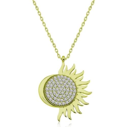 Tevuli 925 Sterling Silver Gold Mihrimah Sultan Lady Necklace