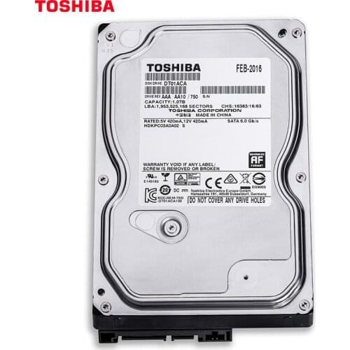 TOSHIBA HDD 1TB Hard Drive Disk Internal HD HDD Harddisk 1t 7200 RPM 32M Cache 3.5" SATA III for Desktop PC Computer