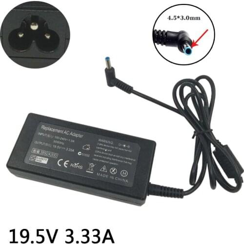 New 19.5V 3.33A 65W 4.5*3.0MM Adapter Charger For HP 450 440G4 430G3 Notebook,Free shipping