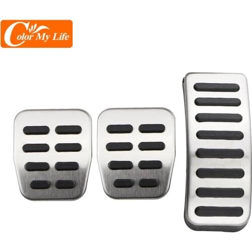 1 Set Stainless Steel Car Gas Brake Pedals for VW Bora + Kombi 1998-2005 for VW Golf 4 + Variant + Cabrio 1997-2005 Car Parts