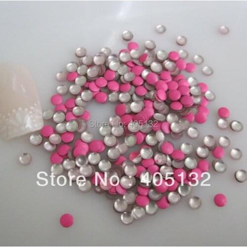 1 Bag OD-66-Hot Pink Free Shipping 3D 3mm Neon Hot Pink Round Metal Stud Shiny Nail Decoration Lovely Outlooking