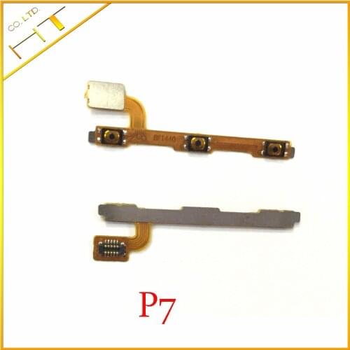 1pcs Power On/Off Key + Volume Up/Down Side Button Flex Cable for Huawei Ascend P7