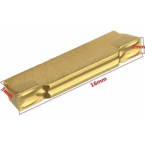 10pcs Carbide Inserts For MGEHR/MGIVR Grooving Tool Gold Cut-Off Turning Lathe