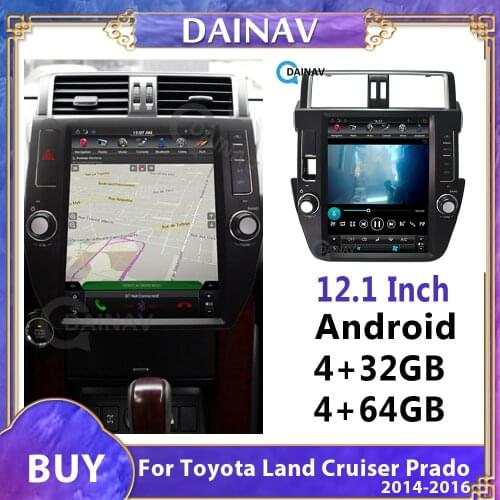 12.1 Inch Vertical Screen Car GPS Navigation For TOYOTA Land Cruiser Prado 2014 2015 2016 Car DVD Player Auto Radio Stereo