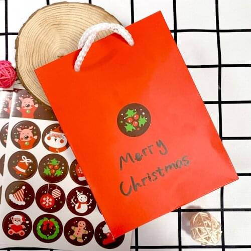 160pcs/lot Merry Christmas Santa Claus Deer Decorative round self-adhesive sealing stickers Gift Stationery Sticker