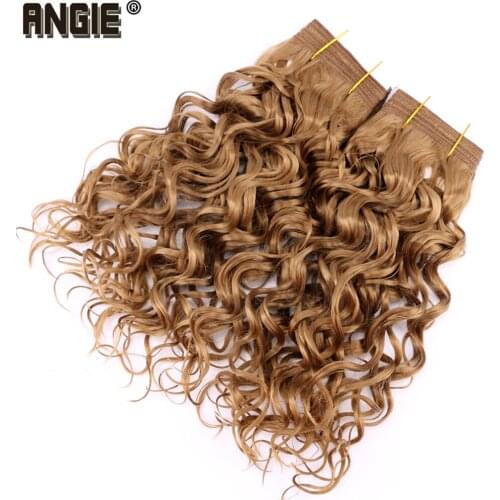 Angie 2pieces Culry Wave Synthetic Hair Bundles Bohemian Curl Heat Resistant Fiber Hair Extensions for Black Women